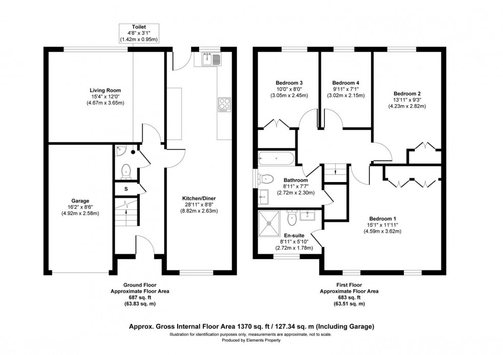 Floorplan for Whisperwood Road, Outwood, WF1