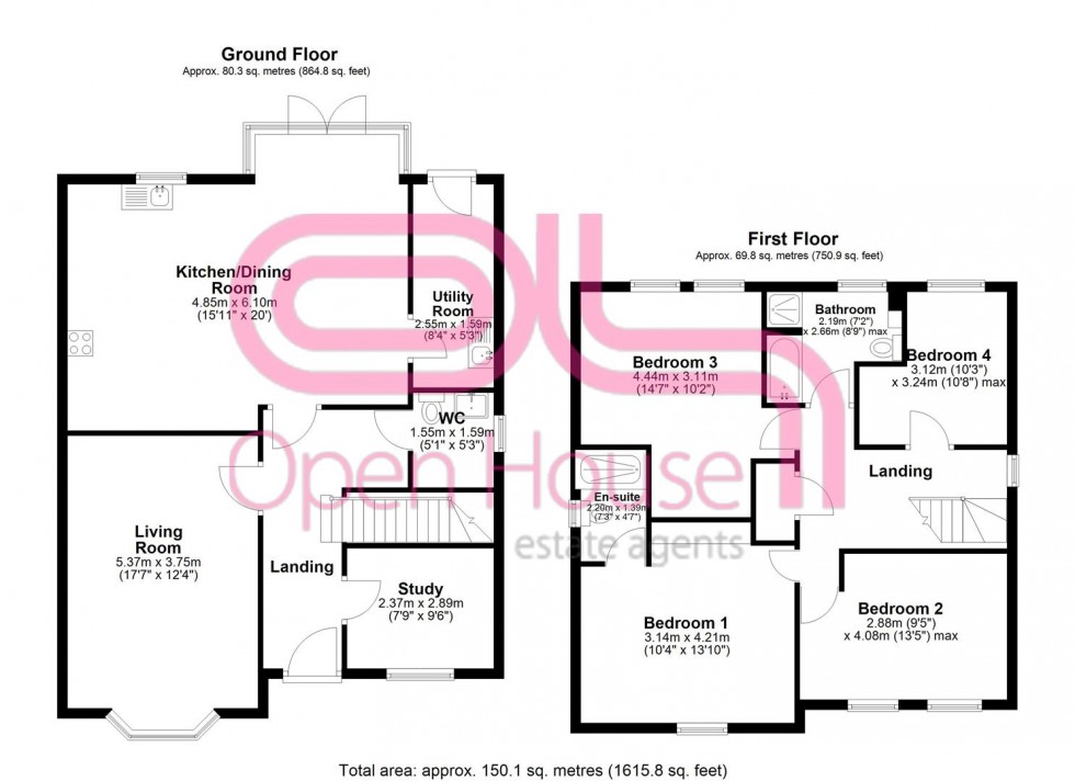 Floorplan for Nightingale Close, Hardwicke