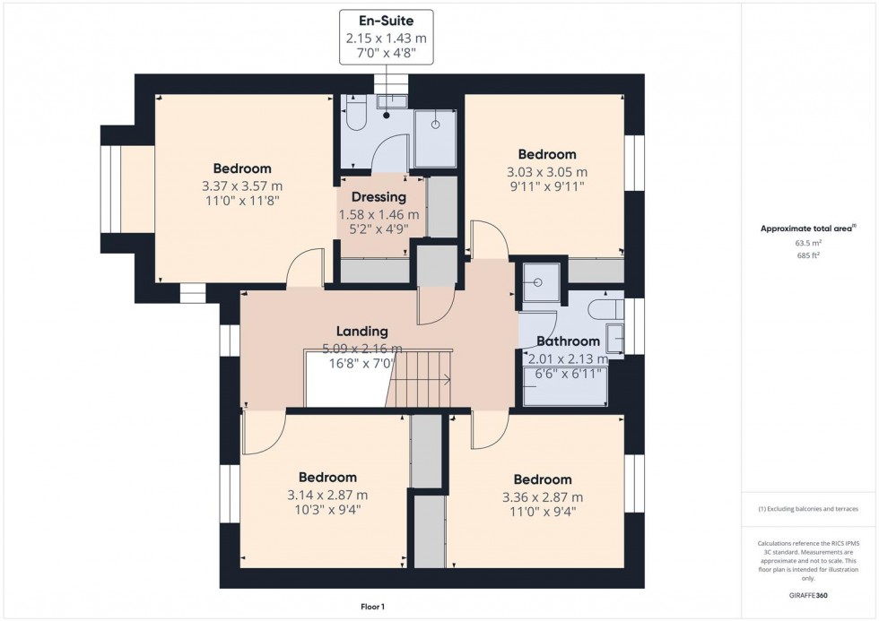 Floorplan for Winfield Way, Blackfordby