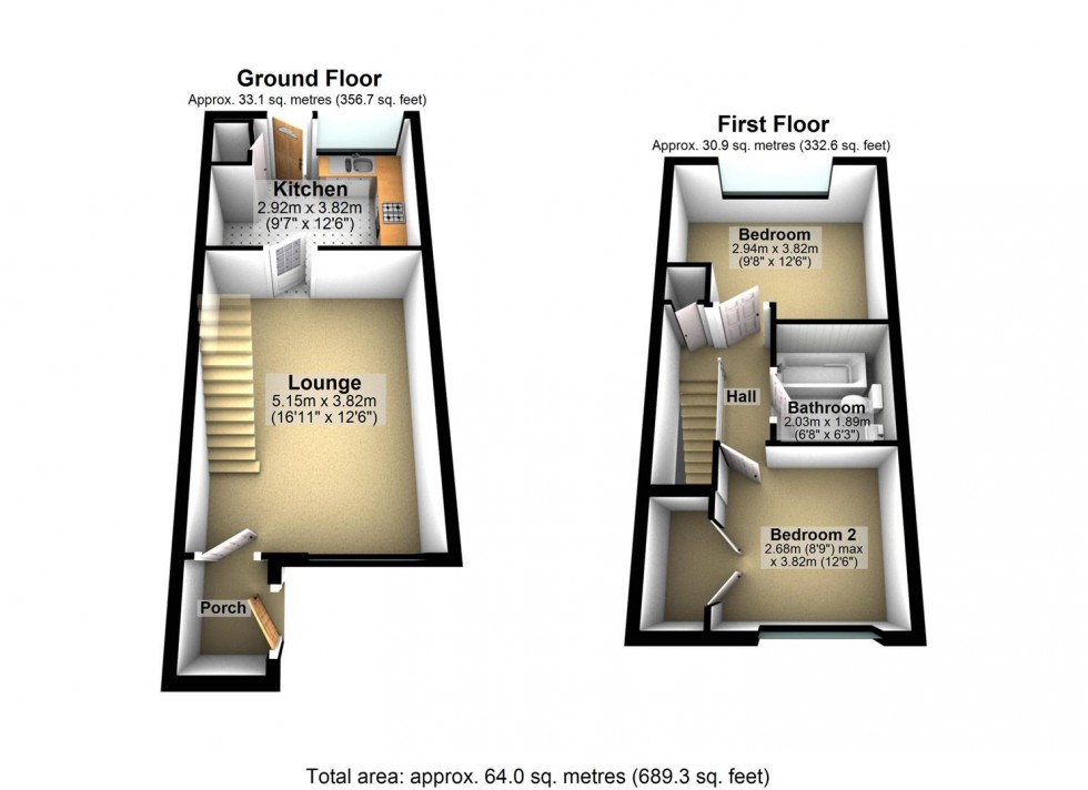 Floorplan for Hudson Close, Worthing