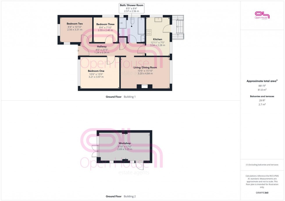 Floorplan for Malines Avenue, Peacehaven