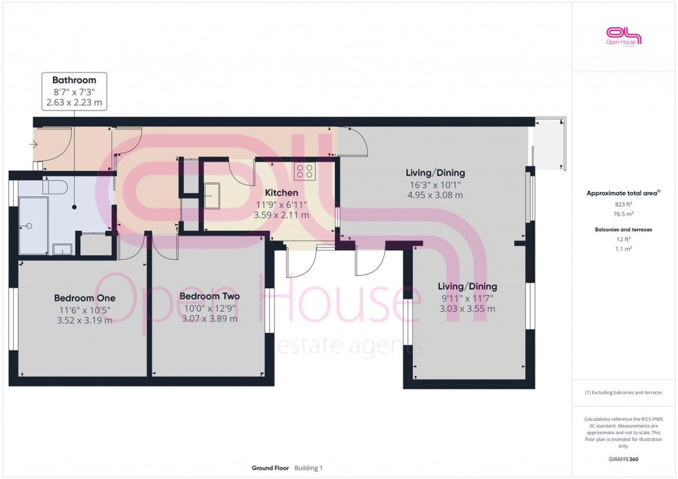 Floorplan for Warren Way, Telscombe Cliffs, Peacehaven