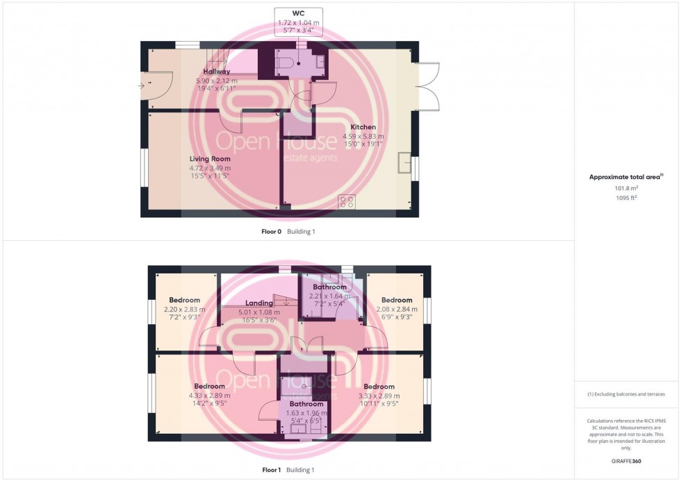Floorplan for Fairfields, Branston