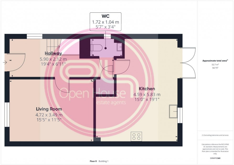 Floorplan for Fairfields, Branston