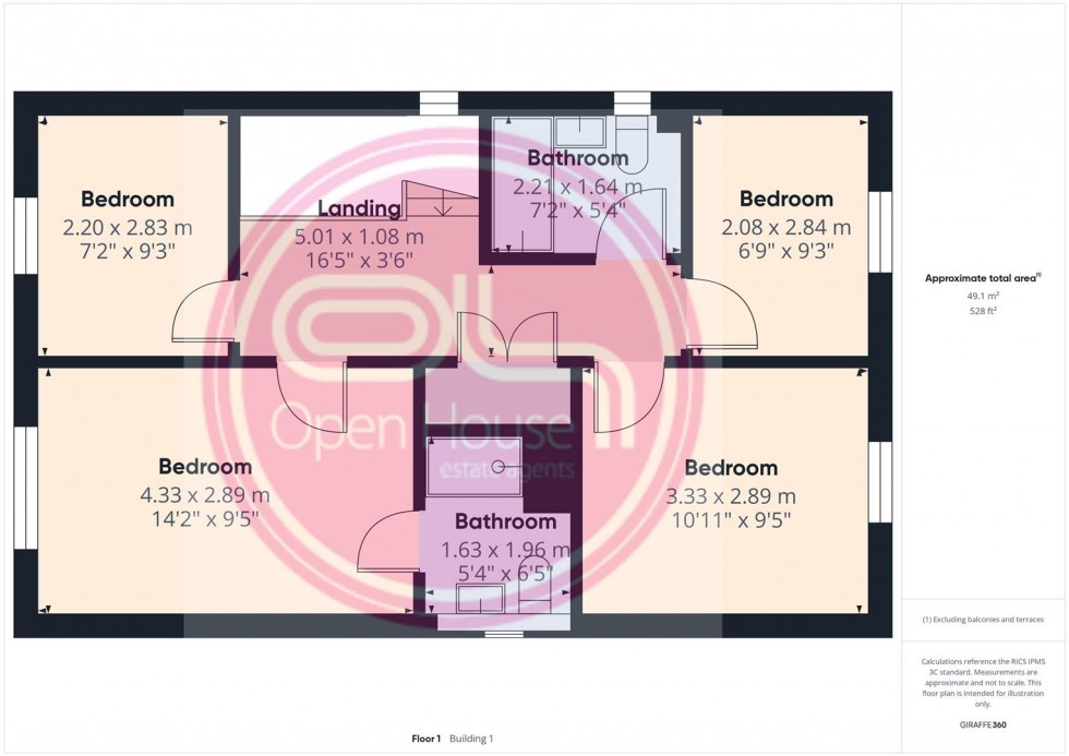 Floorplan for Fairfields, Branston
