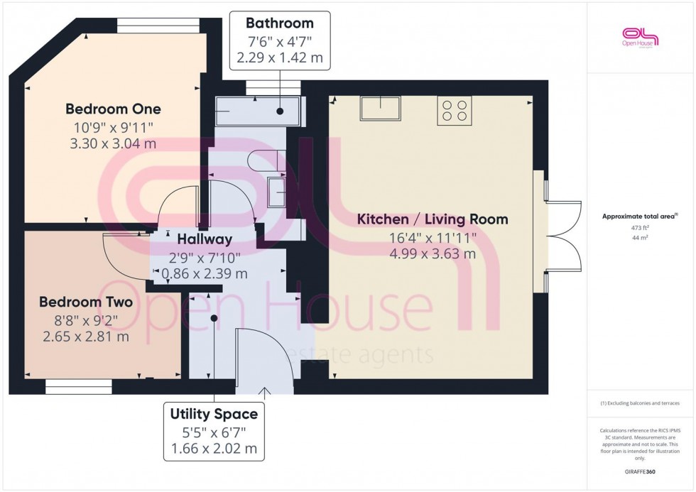 Floorplan for South Coast Road, Peacehaven