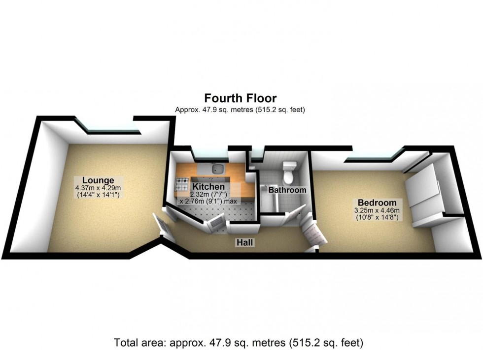 Floorplan for Grand Avenue, Worthing