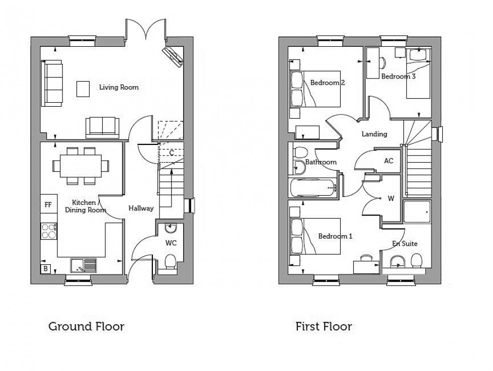Floorplan for Long Gilberts Road, Elmswell, Bury St Edmunds, IP30