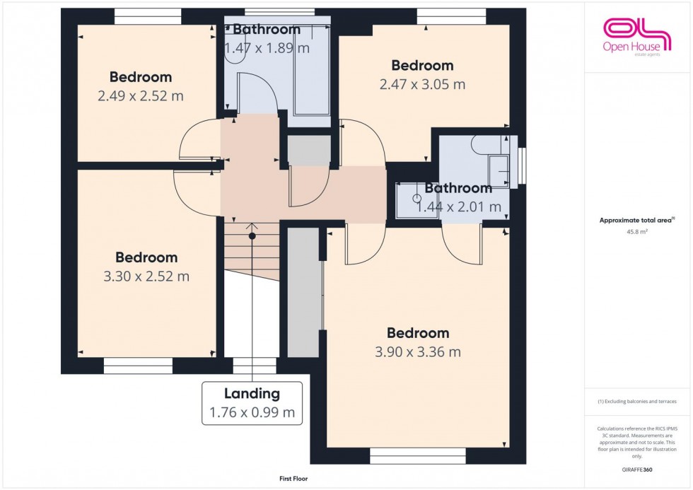 Floorplan for Telford Close, Burntwood