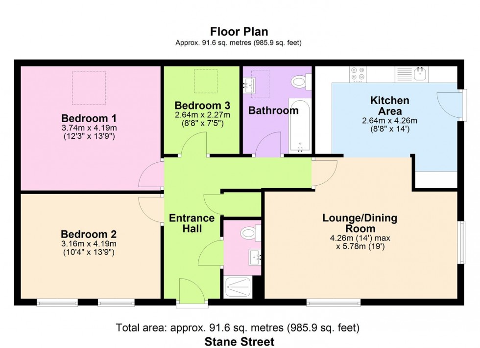 Floorplan for Stane Street, Slinfold