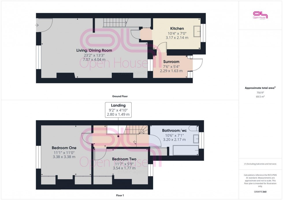 Floorplan for Lewis Close, Newhaven