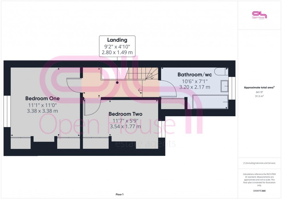 Floorplan for Lewis Close, Newhaven