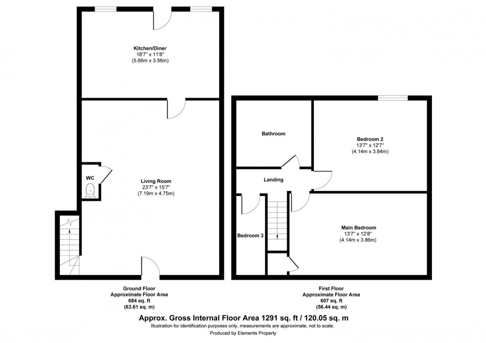 Floorplan for Horsfrith Park Cottages, Radley Green
