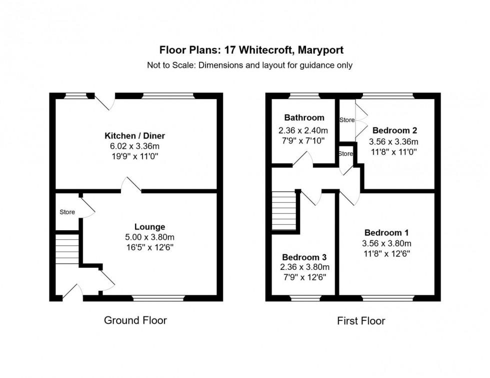 Floorplan for Whitecroft, Maryport