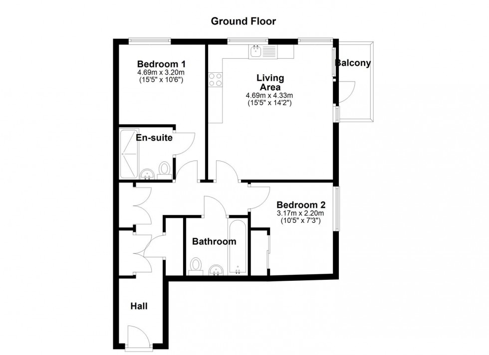 Floorplan for Chessel Drive, Patchway