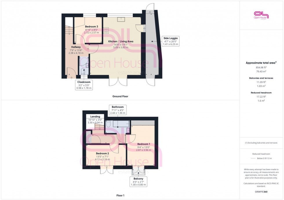 Floorplan for Cairo Avenue, Peacehaven