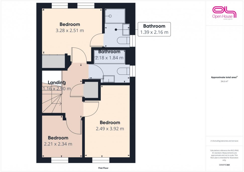 Floorplan for Dewsbury Crescent, Stafford