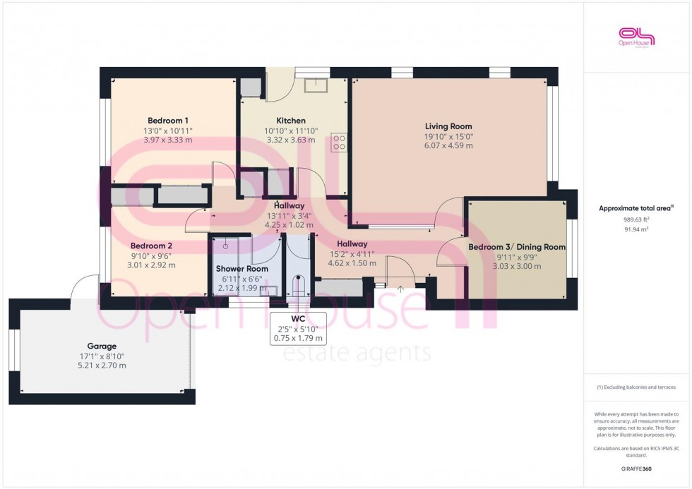 Floorplan for Bee Road Peacehaven