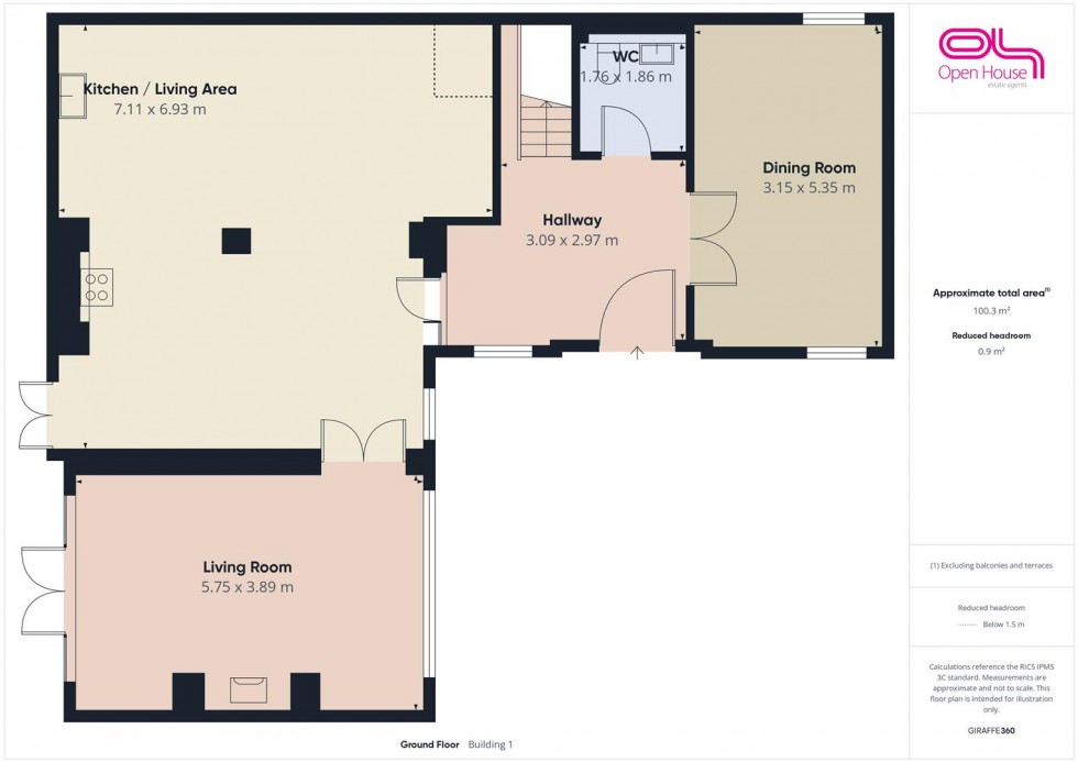 Floorplan for Bednall Road, Acton Trussell