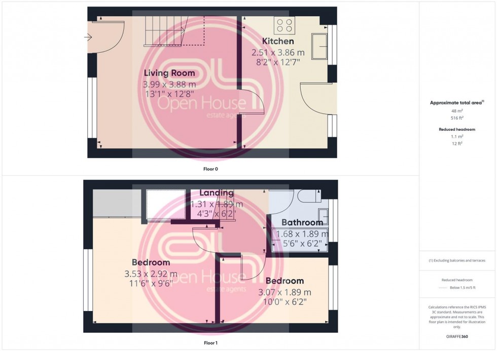 Floorplan for Cedar Road, Castle Gresley