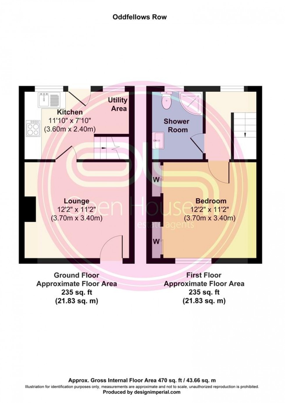 Floorplan for Oddfellows Row, High Street, Measham