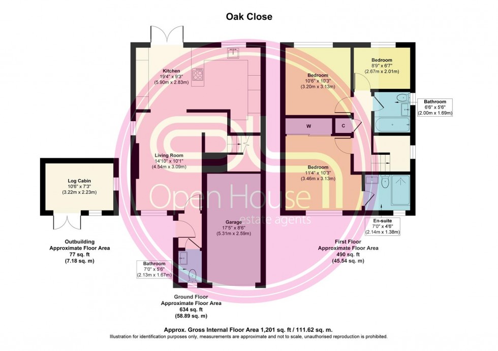 Floorplan for Oak Close, Castle Gresley, Swadlincote