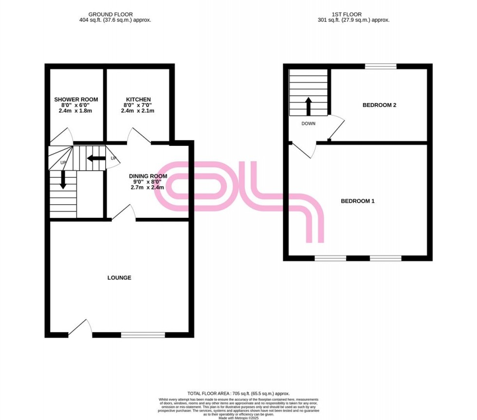 Floorplan for Church Street, Oakworth, Keighley
