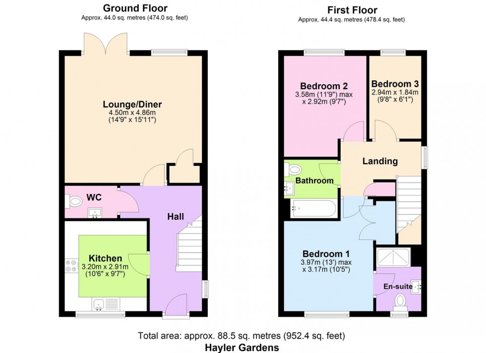 Floorplan for Hayler Gardens, Southwater