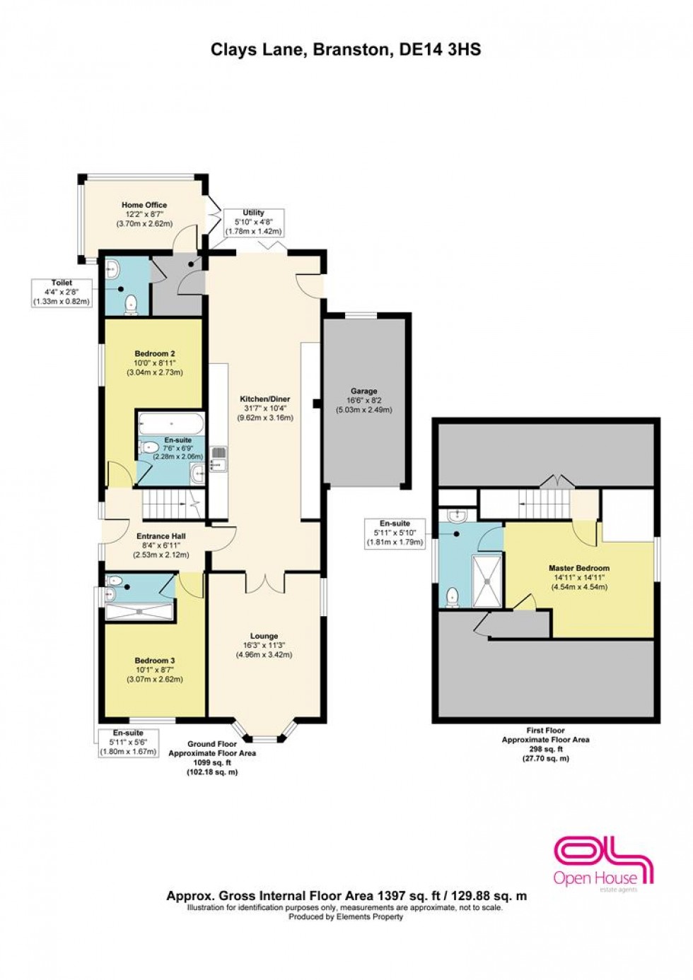 Floorplan for Clays Lane, Branston