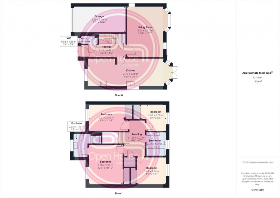Floorplan for Oak Close, Castle Gresley