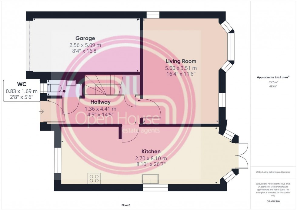 Floorplan for Oak Close, Castle Gresley