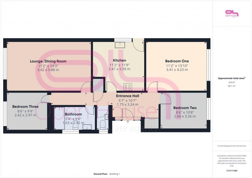 Floorplan for Firle Road, Peacehaven