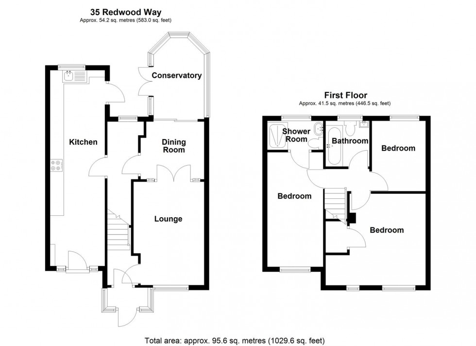 Floorplan for Redwood Way, Wolverhampton