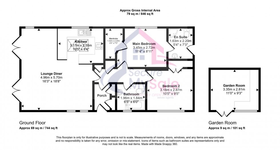 Floorplan for Wagtail Country Park, Cliff Lane, Marston