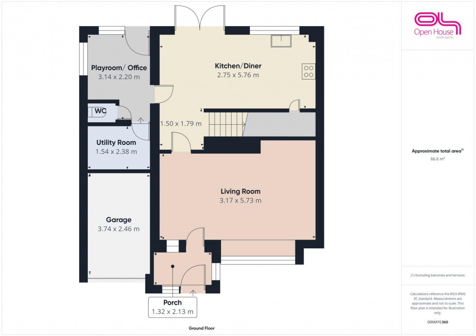 Floorplan for Stafford Lane, Hednesford