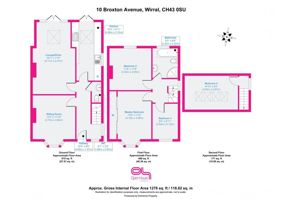 Floorplan for Broxton Avenue, Prenton
