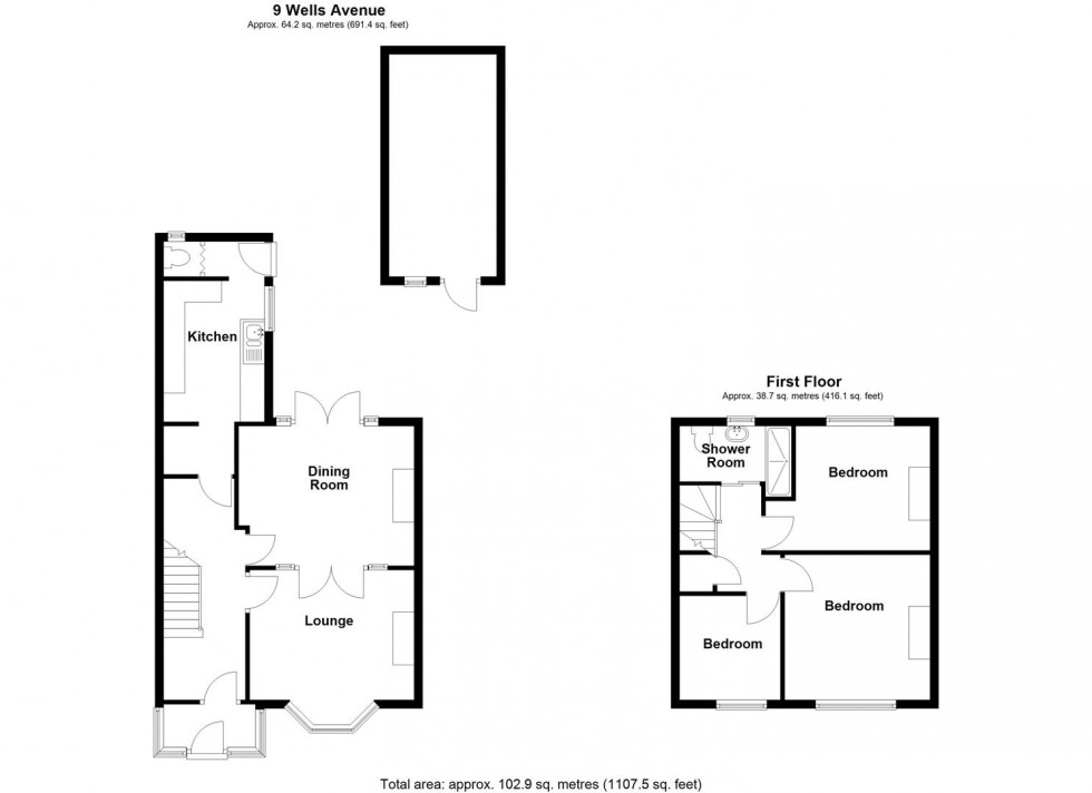 Floorplan for Wells Avenue, Darlaston