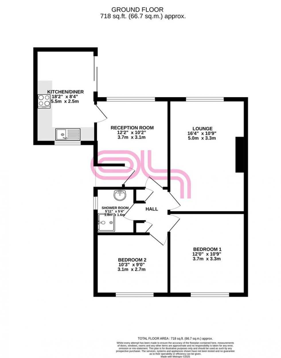 Floorplan for Heaton Avenue, Sandbeds, Keighley