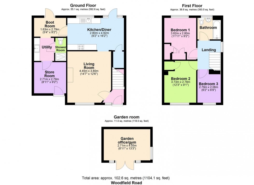 Floorplan for Woodfield Road, Rudgwick, Horsham