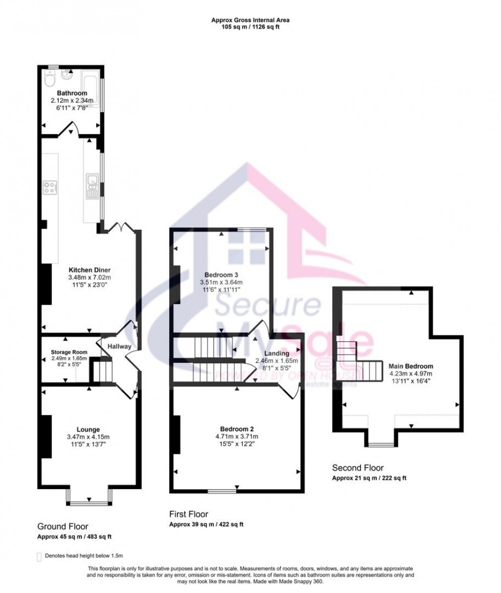 Floorplan for Edward Street, Grantham
