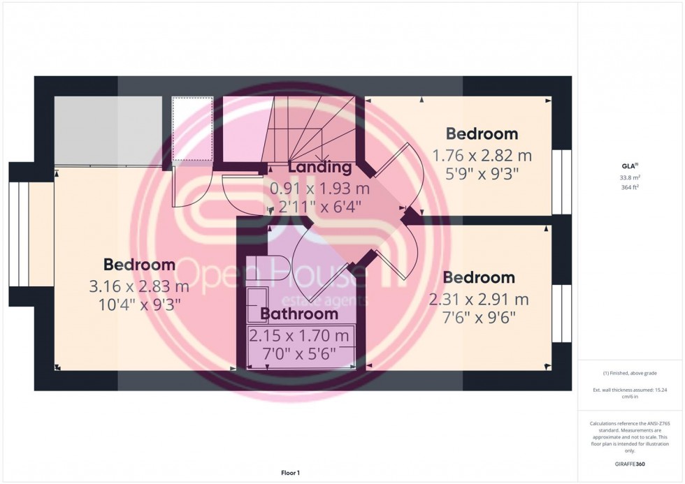 Floorplan for Hope Way, Church Gresley, Swadlincote