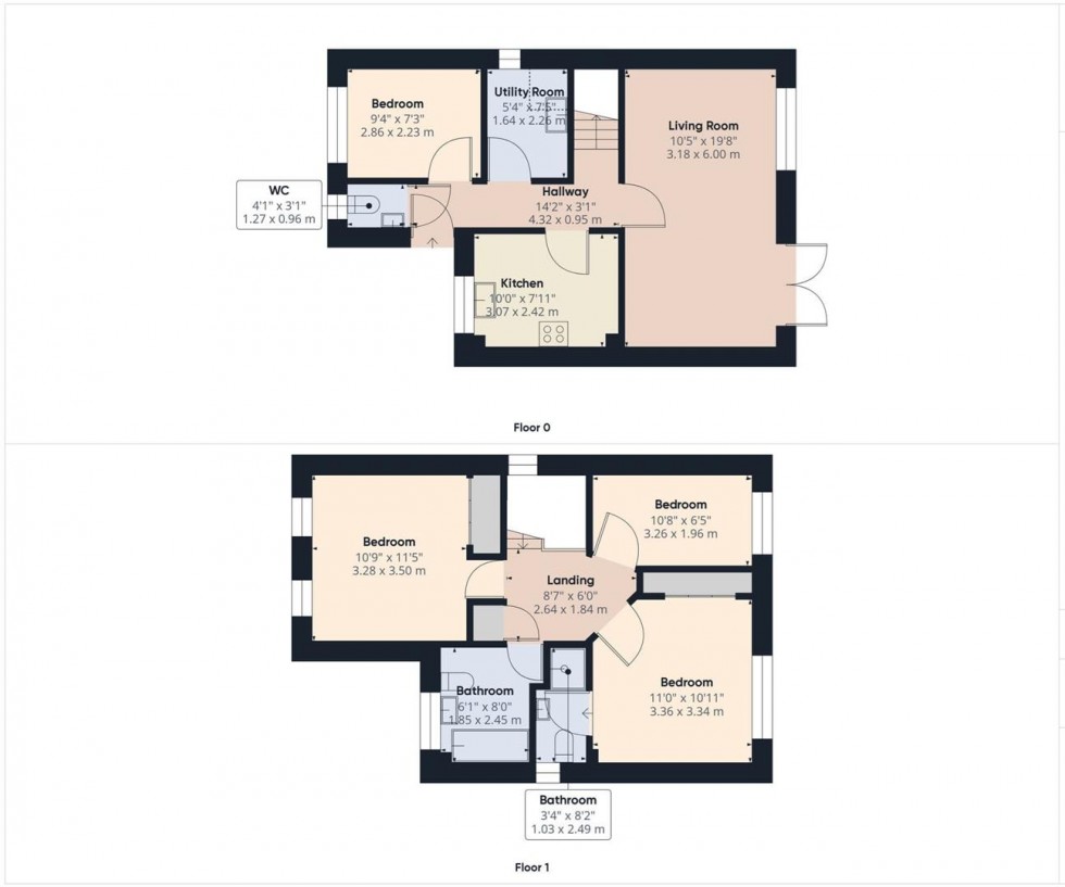 Floorplan for Pershore Drive, Branston, Burton-On-Trent