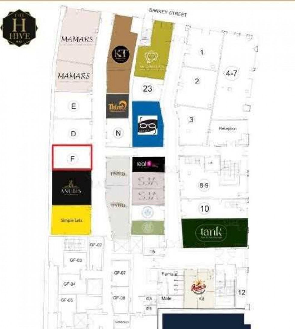 Floorplan for Unit D, The Hive, 27-31 Sankey Street, Warrington, WA1 1XG
