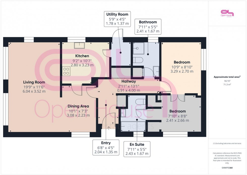 Floorplan for Court Farm Road, Newhaven
