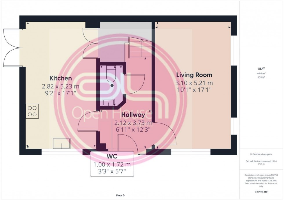 Floorplan for Starling Close, Branston, Burton-On-Trent