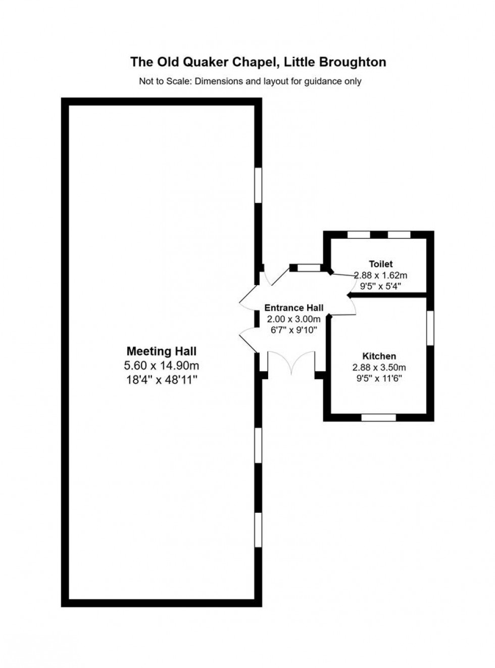 Floorplan for Meeting House Lane, Little Broughton, Cockermouth