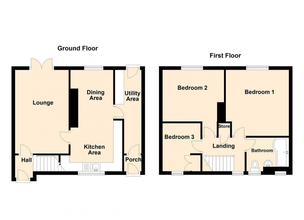 Floorplan for John Amery Drive,Burton Manor,Burton Manor