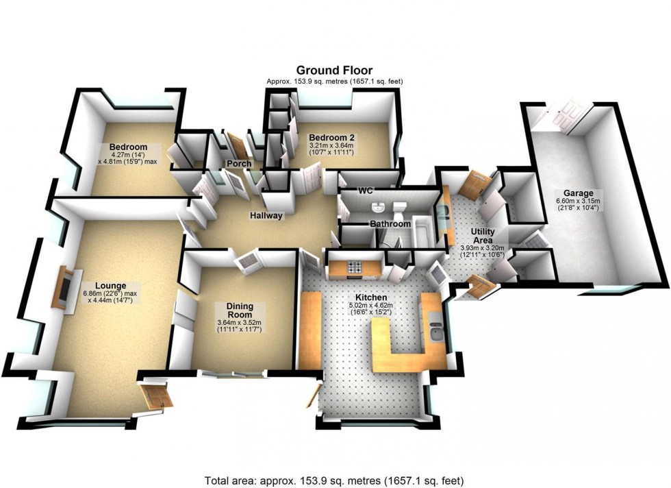 Floorplan for Hayling Rise, High Salvington, Worthing