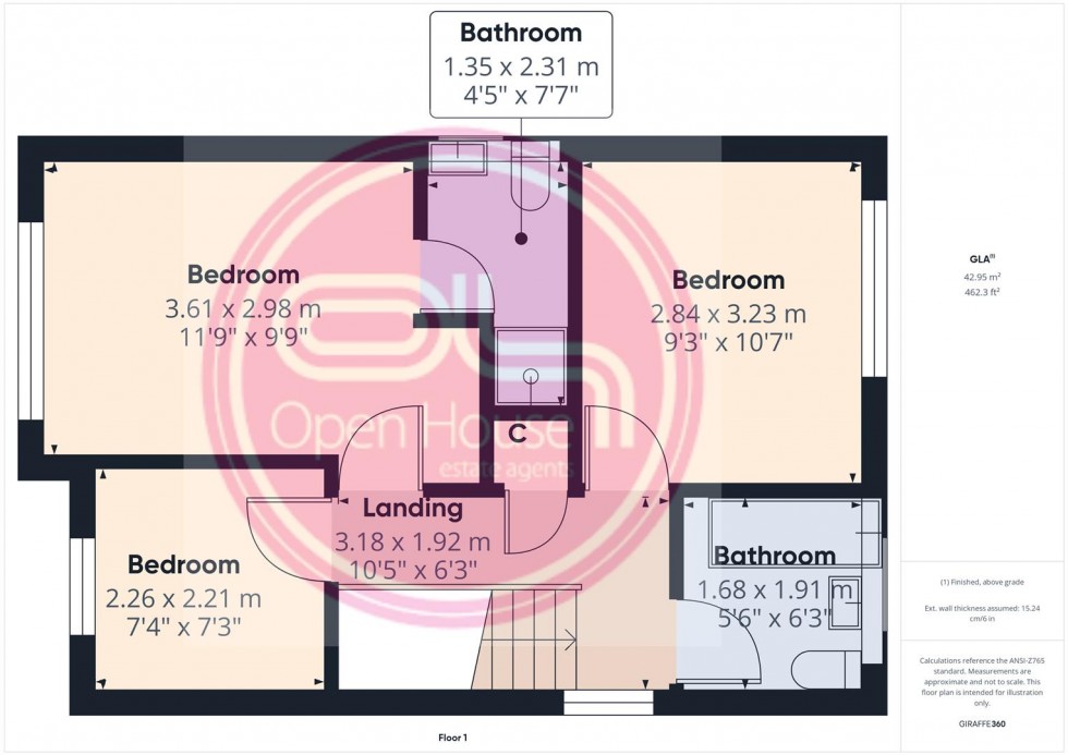 Floorplan for 3, Orchid Close, Stapenhill, Burton Upon Trent, St