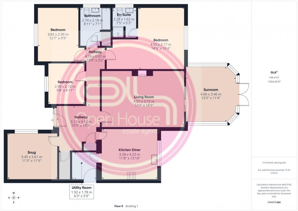 Floorplan for Drift Close, Blackfordby, Swadlincote